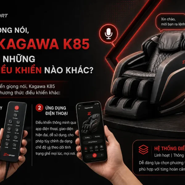 Ghế Massage Kagawa K85: Con Lăn 3D, Điều Khiển Giọng Nói