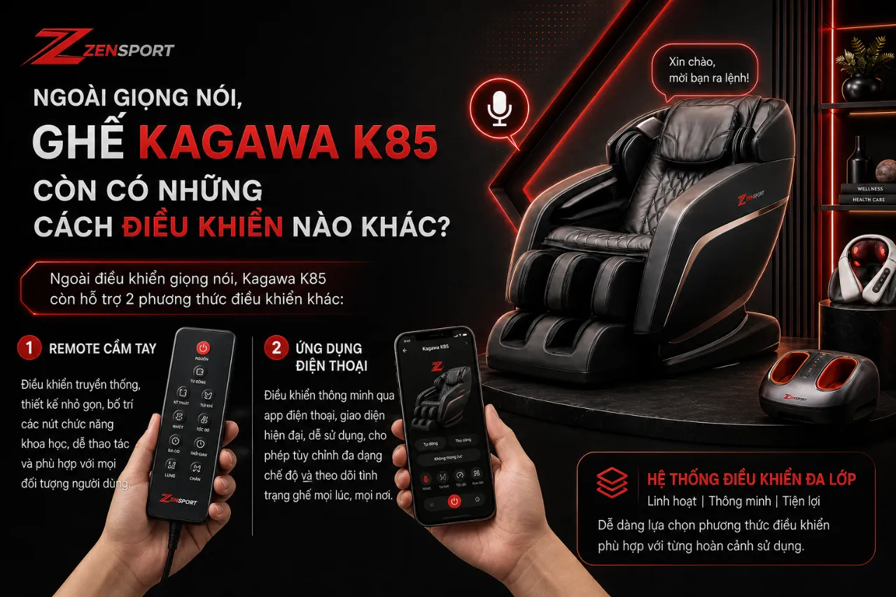 Ngoài Giọng Nói, Ghế Kagawa K85 Còn Có Những Cách Điều Khiển Nào Khác?