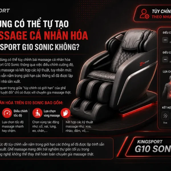 Ghế Massage Kingsport G10 Sonic: Kingtech Touch Premium, 38 Bài Massage