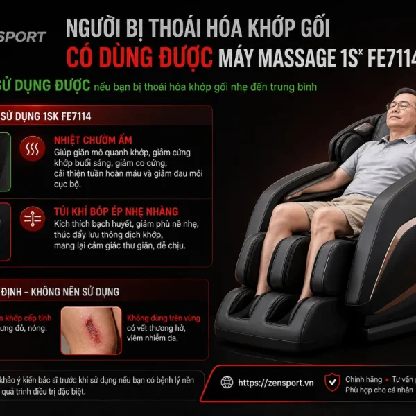Máy massage gối 1SK FE7114: 5 chế độ massage, pin 2500mAh