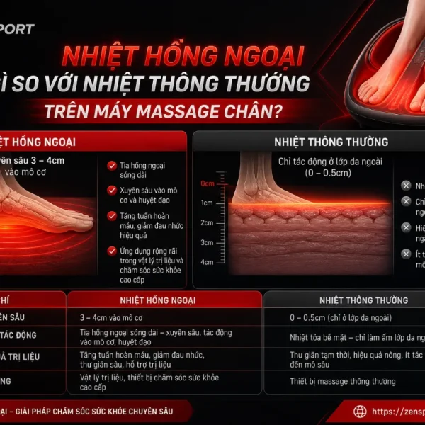 Máy massage chân LEGS KSR-C11: Bấm huyệt, nhiệt hồng ngoại