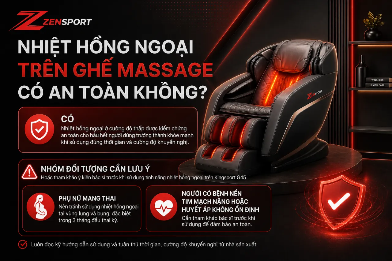 Nhiệt Hồng Ngoại Trên Ghế Massage Có An Toàn Không?