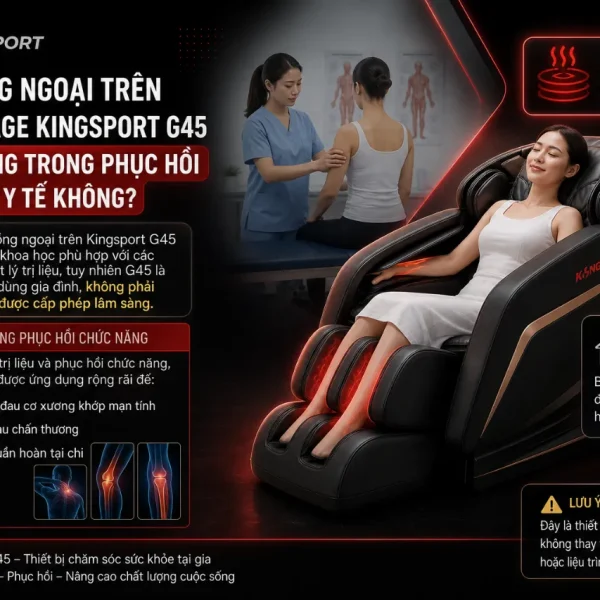 Ghế Massage Kingsport G45: Zero Gravity, Nhiệt Hồng Ngoại