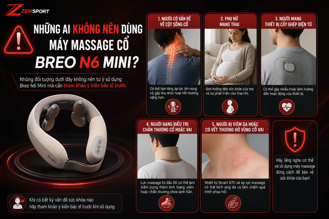 Những Ai Không Nên Dùng Máy Massage Cổ Breo N6 Mini?