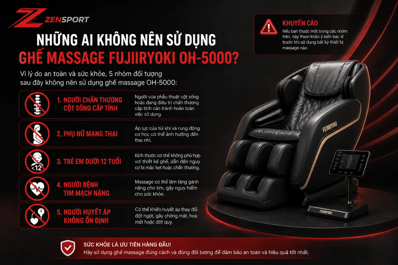 Những Ai Không Nên Sử Dụng Ghế Massage Fujiiryoki OH-5000?