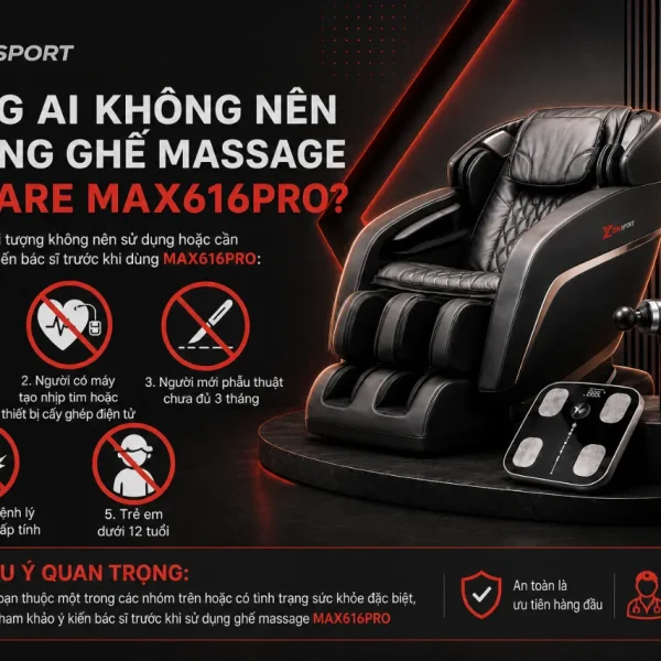 Ghế Massage Maxcare MAX616PRO: 22 Chương Trình, 28 Túi Khí