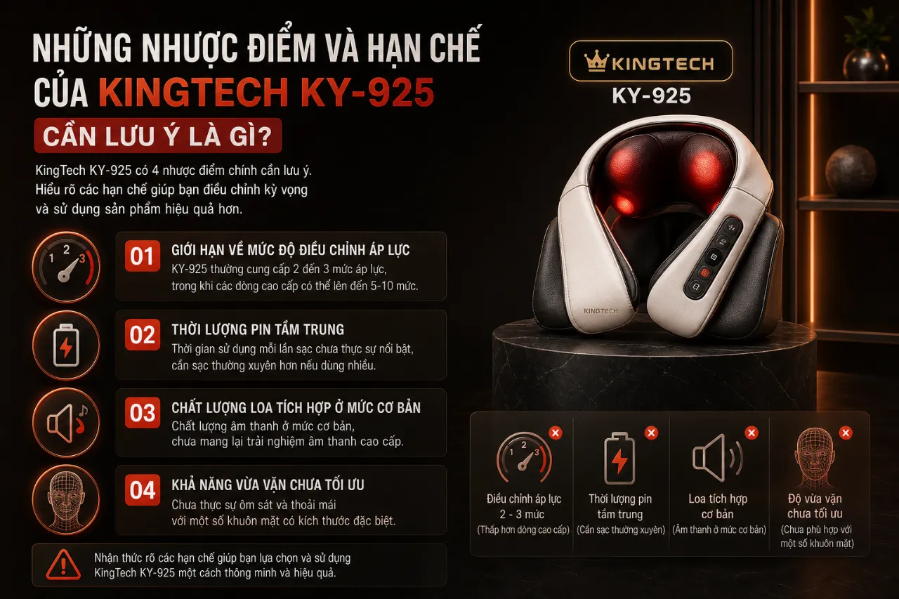 Những Nhược Điểm Và Hạn Chế Của KingTech KY-925 Cần Lưu Ý Là Gì?