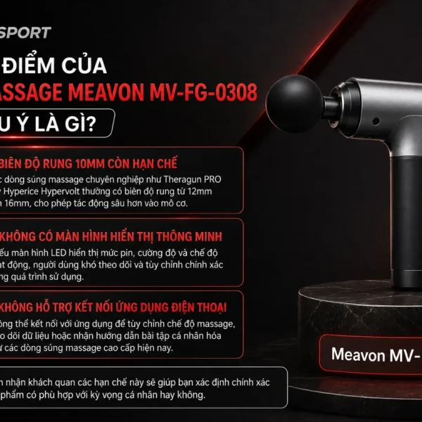 Súng Massage Xiaomi Meavon MV-FG-0308: 5 Chế Độ 4 Đầu Massage