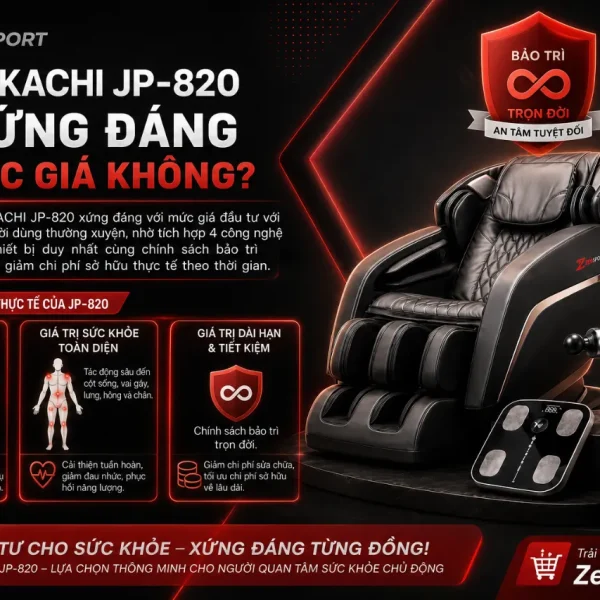 Máy massage chân OKACHI JP-820: 4 motor, massage nhiệt hồng ngoại