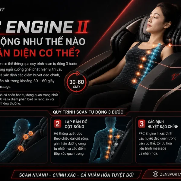 Ghế Massage Panasonic EP-MA100: PFC Engine II, 164 Kỹ Thuật Massage