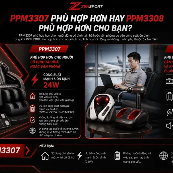 Máy Massage Cổ Philips PPM3307: Chườm Ấm 45°C, 4 Chế Độ