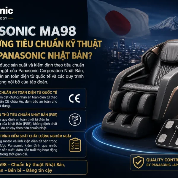 Ghế Massage Panasonic MA98: Linh Sam Bàn Tay, Truyền Động 3D