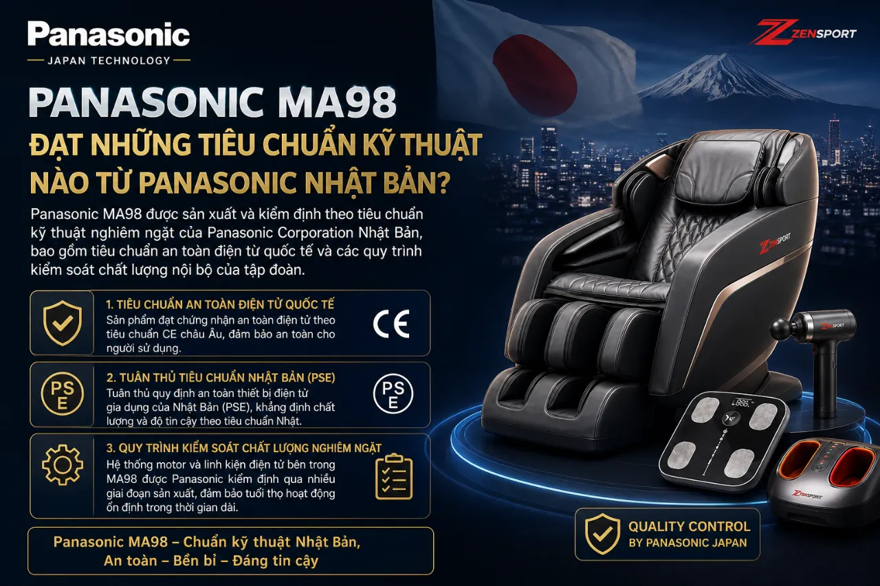 Panasonic MA98 Đạt Những Tiêu Chuẩn Kỹ Thuật Nào Từ Panasonic Nhật Bản?