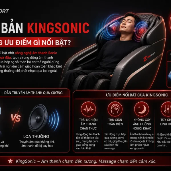 Ghế Massage KingSport G88 Sonic: KingSonic, Kingtech Touch Pro