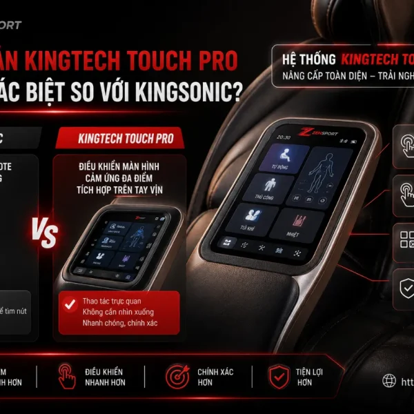 Ghế Massage KingSport G88 Sonic: KingSonic, Kingtech Touch Pro