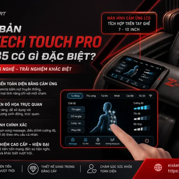 Ghế Massage KingSport G85: KingSonic, Kingtech Touch Pro