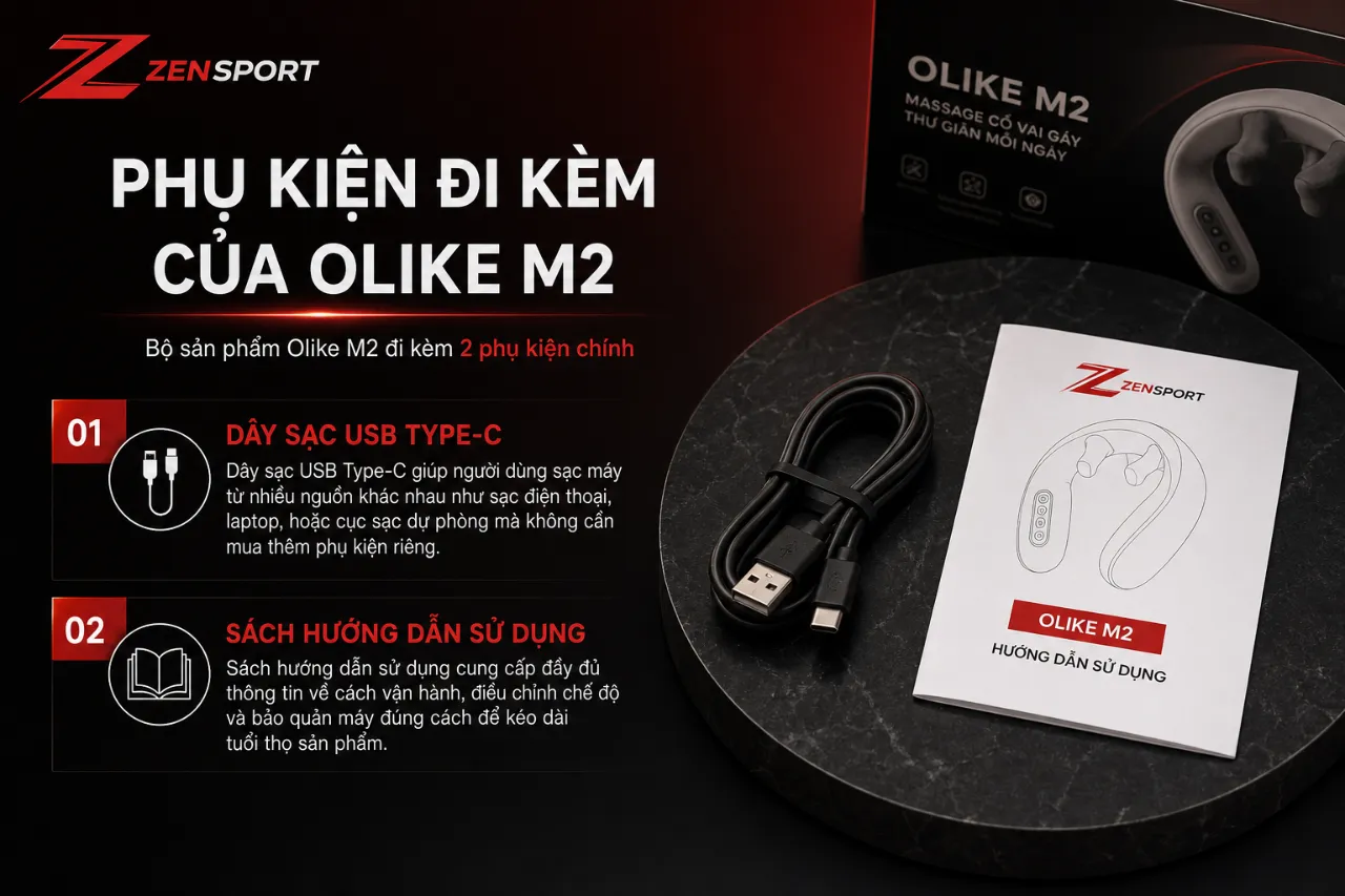 Phụ kiện đi kèm của Olike M2