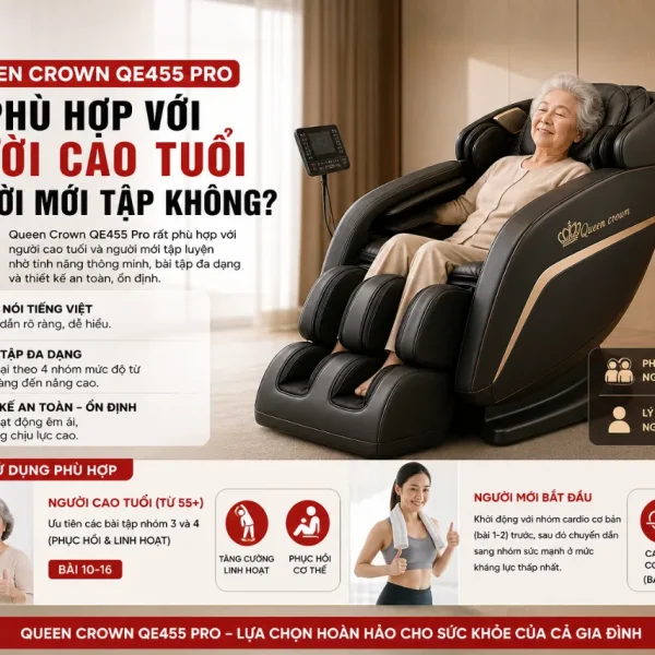 Queen Crown QE455 Pro: 16 Bài Tập, Giọng Nói Tiếng Việt