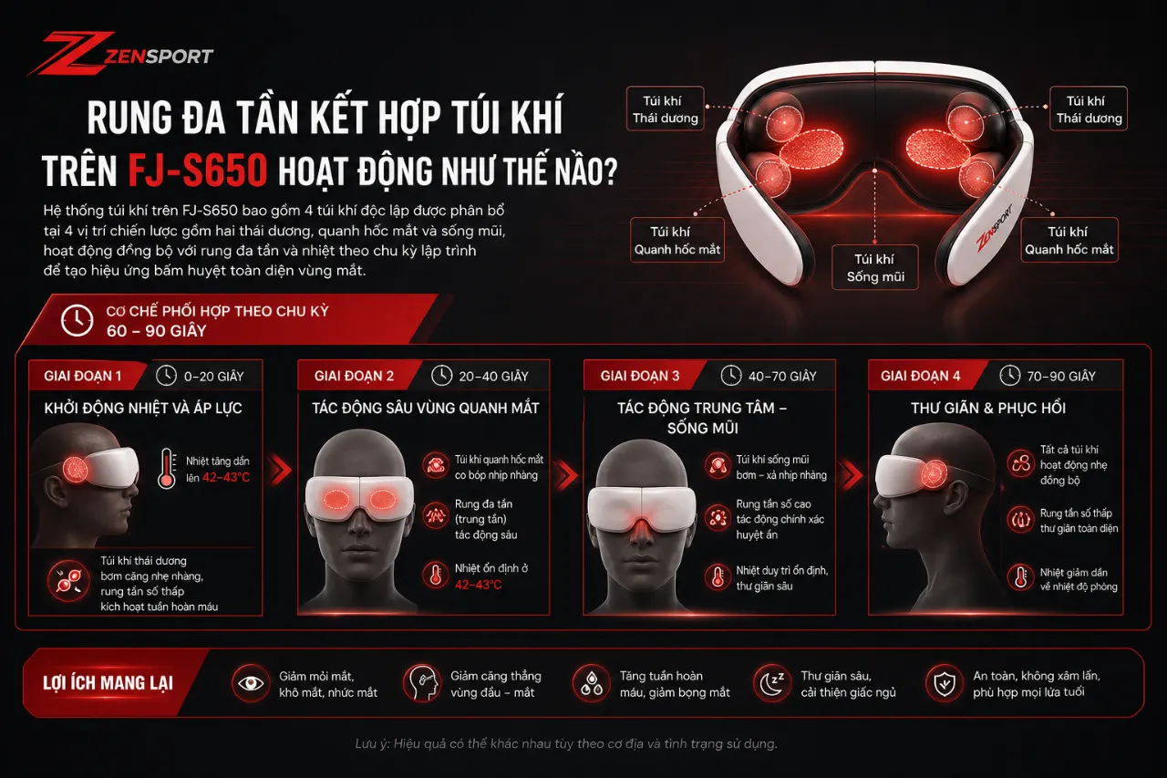 Rung Đa Tần Kết Hợp Túi Khí Trên FJ-S650 Hoạt Động Như Thế Nào?