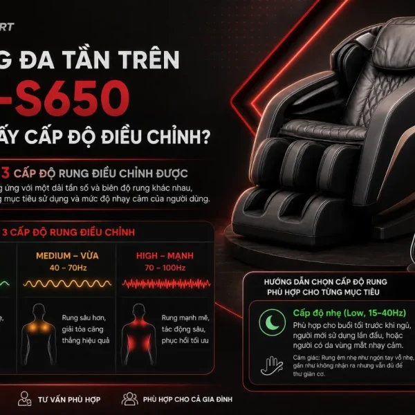 Máy massage mắt Fuji Luxury FJ-S650: sưởi ấm 42-45°C, rung đa tần
