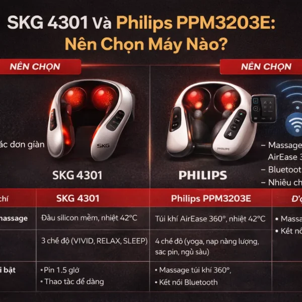 Máy massage mắt SKG 4301 3 chế độ, đầu silicon mềm
