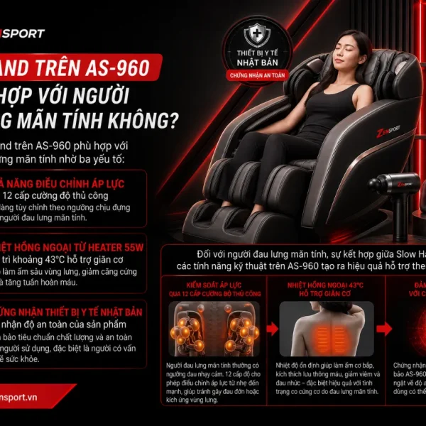 Ghế Massage Fujiiryoki AS-960: Gokumecha 4D, Slow Hand
