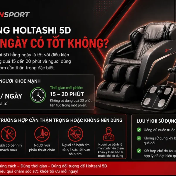 Máy massage chân Holtashi 5D: 5 chương trình, 3 mức lực