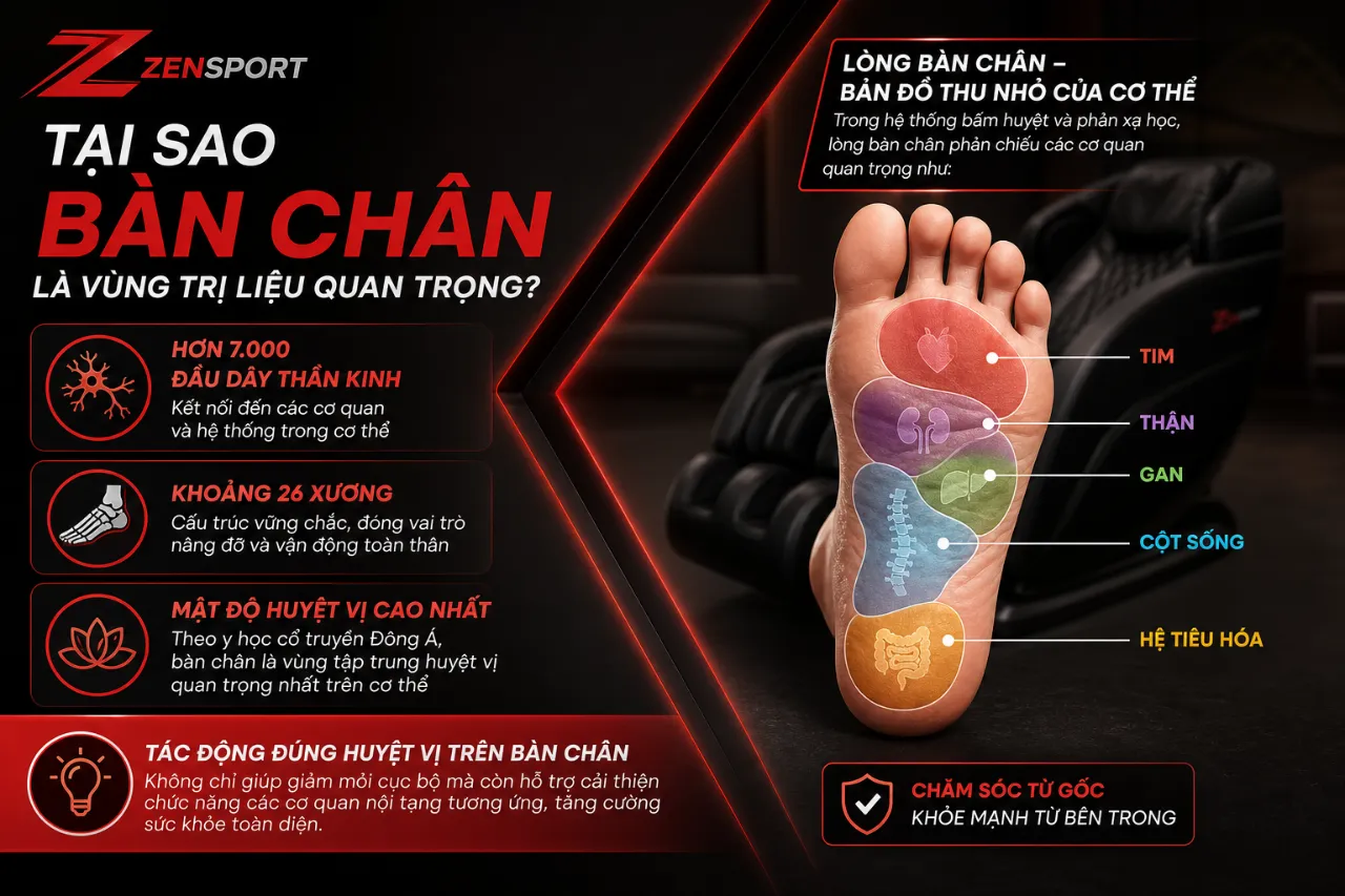 Tại Sao Bàn Chân Là Vùng Trị Liệu Quan Trọng?