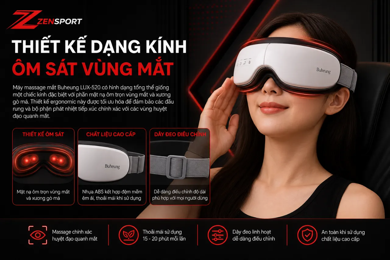 Thiết Kế Dạng Kính Ôm Sát Vùng Mắt