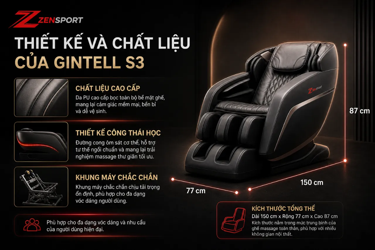 Thiết Kế Và Chất Liệu Của Gintell S3