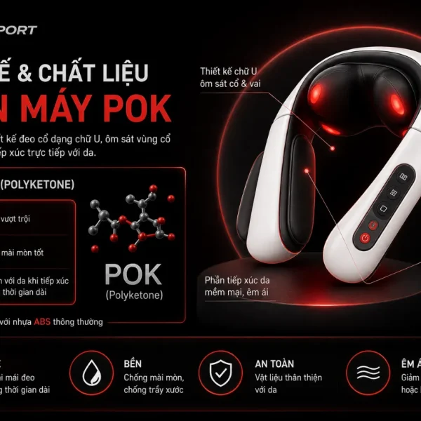 Máy massage cổ Bomidi MP3: 16 chế độ, TENS EMS