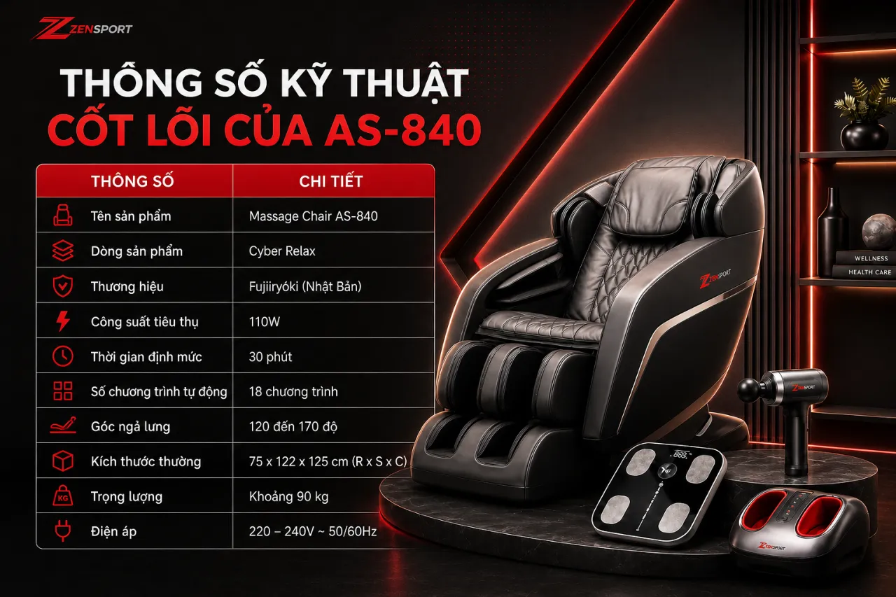 Thông Số Kỹ Thuật Cốt Lõi Của AS-840