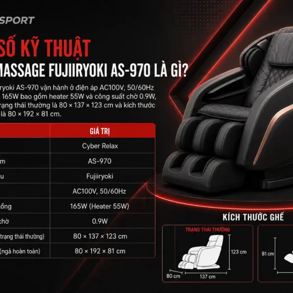 Ghế Massage Fujiiryoki Cyber Relax AS-970: 734 Kiểu Massage