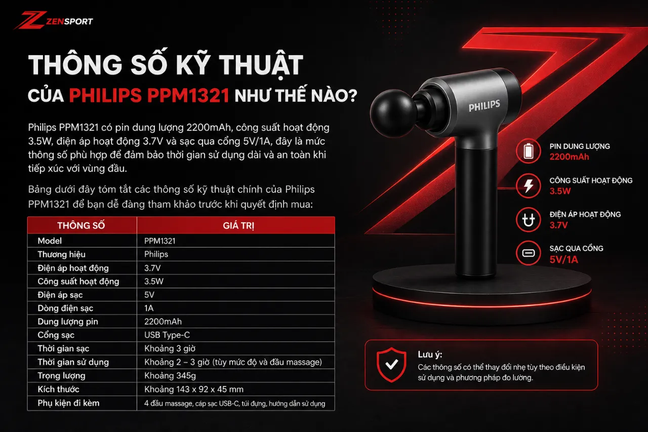 Thông Số Kỹ Thuật Của Philips PPM1321 Như Thế Nào?