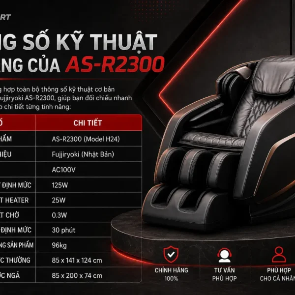 Ghế Massage Fujiiryoki AS-R2300: 5D-AI, 40 Bài Massage