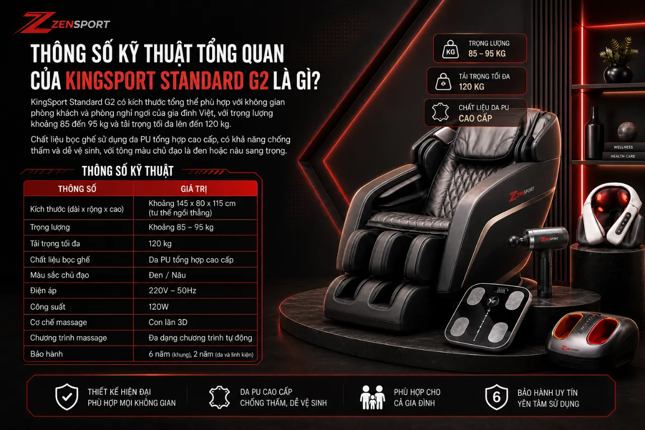 Thông Số Kỹ Thuật Tổng Quan Của KingSport Standard G2 Là Gì?