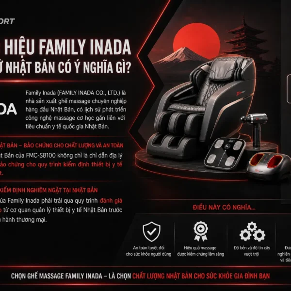 Ghế Massage Inada FMC-S8100: Dual Mecha, 3S Takumi
