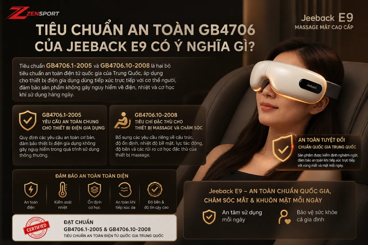 Tiêu chuẩn an toàn GB4706 của Jeeback E9 có ý nghĩa gì?
