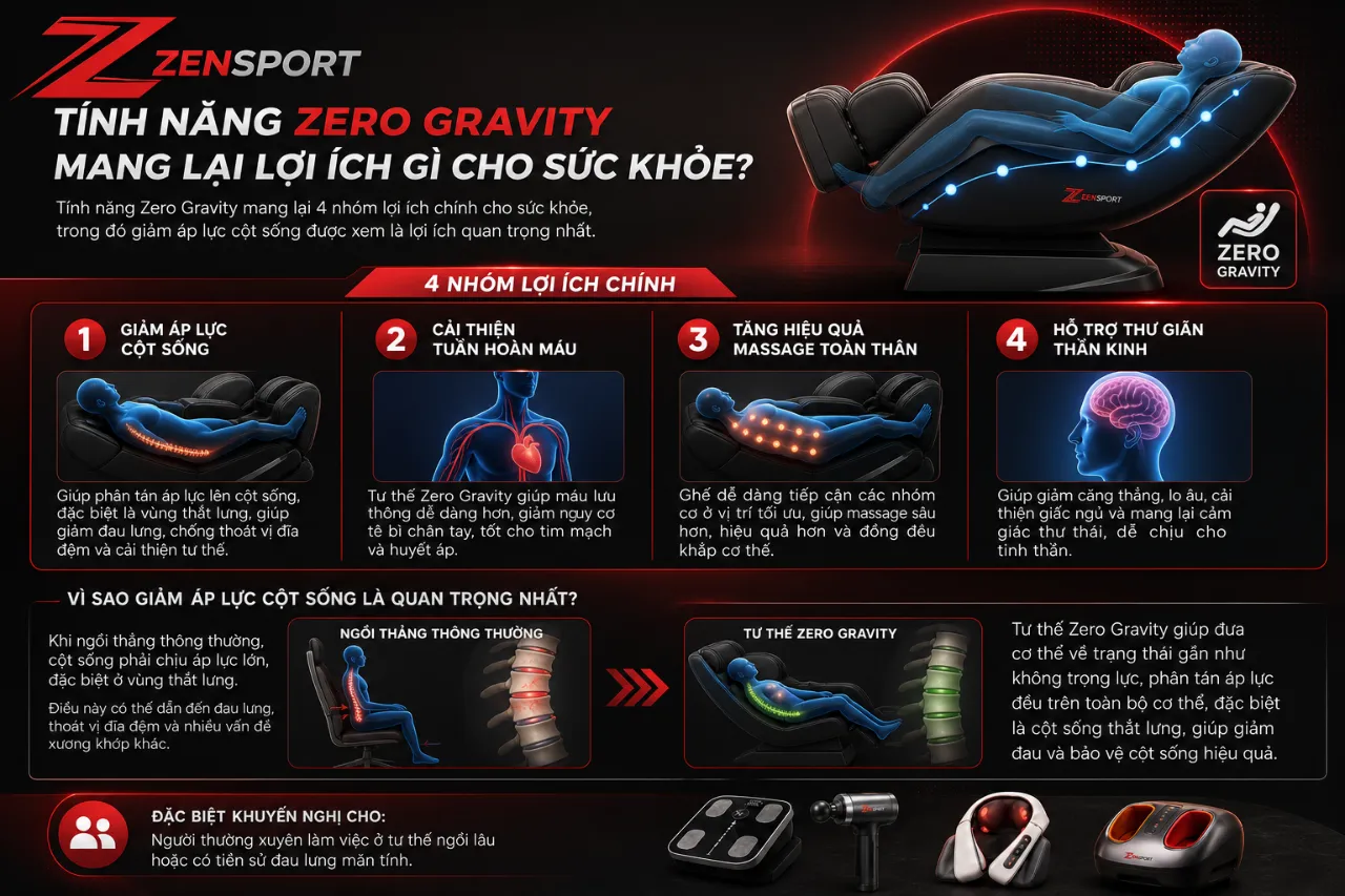 Tính Năng Zero Gravity Mang Lại Lợi Ích Gì Cho Sức Khỏe?