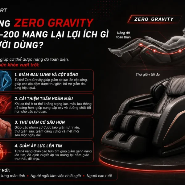 Ghế massage Oreni OR-200: Zero Gravity, điều khiển giọng nói