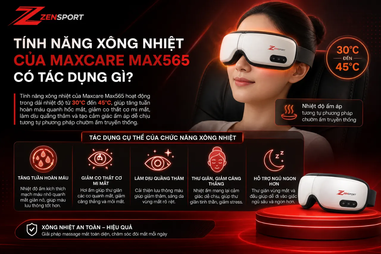 Tính năng xông nhiệt của Maxcare Max565 có tác dụng gì?