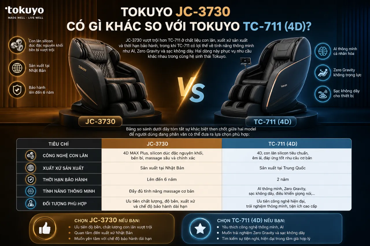 Tokuyo JC-3730 Có Gì Khác So Với Tokuyo TC-711 (4D)?