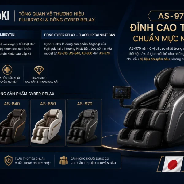Ghế Massage Fujiiryoki Cyber Relax AS-970: 734 Kiểu Massage