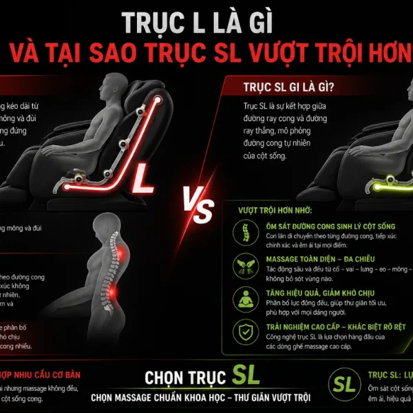 Ghế Massage ELIP E3: 4E Elysium, Trục SL Ôm Sát Cơ Thể