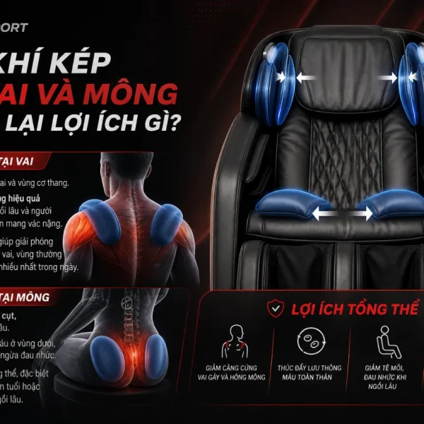Ghế Massage ELIP I4 Với Túi Khí Kép, Nhiệt Hồng Ngoại
