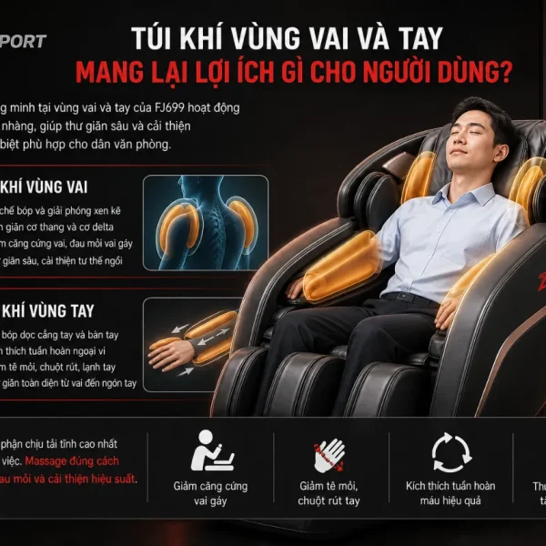 Ghế Massage FUJILUX FJ699: 18 Túi Khí, 5 Bài Massage
