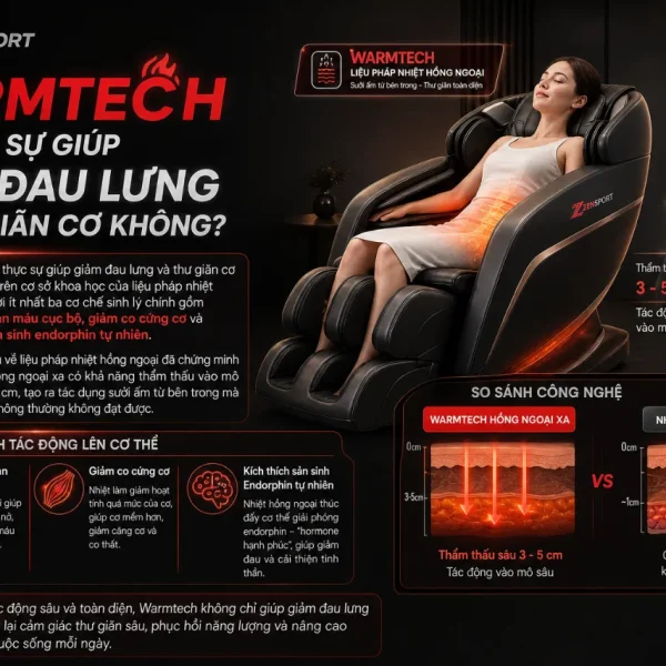 Ghế Massage KingSport G9: Warmtech, Kingtech Touch, Điều Khiển Tiếng Việt