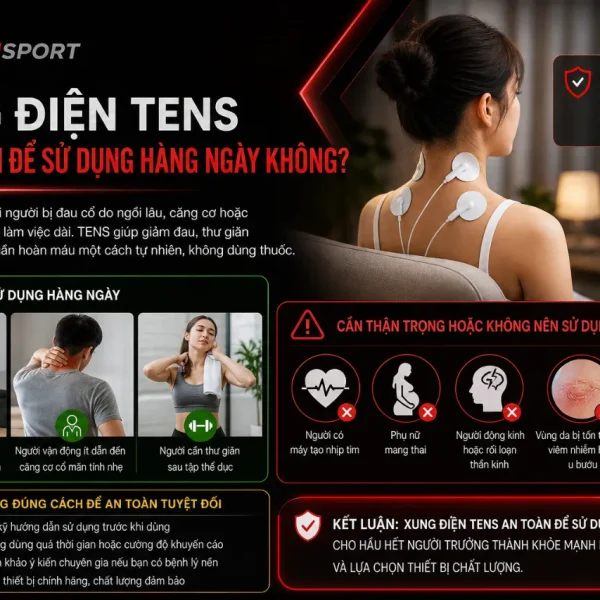 Máy massage cổ SKG K6E: Xung điện TENS, 4 chế độ, 15 cường độ