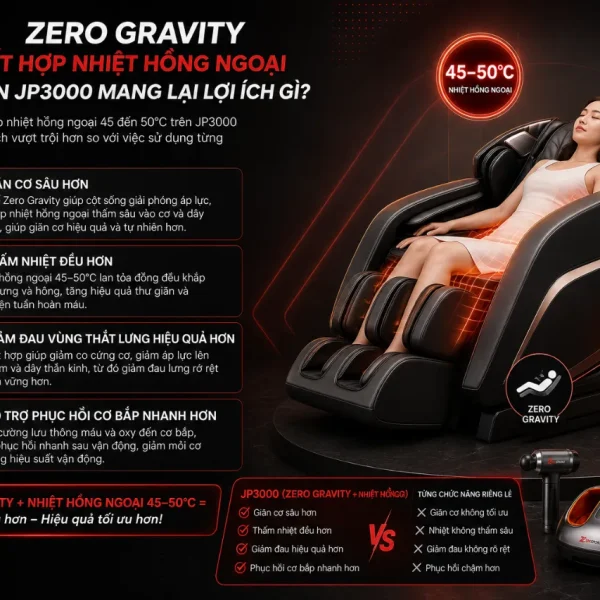 Ghế Massage Fuji Luxury JP3000: Body Scan, Zero Gravity