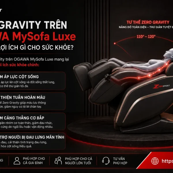 Ghế Massage OGAWA Mysofa Luxe: Zero Gravity Và Swing Mode